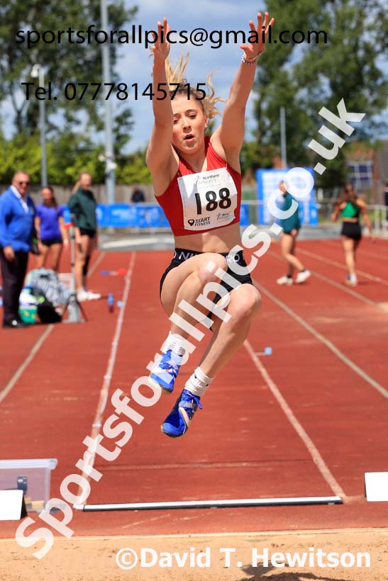 Womens Under-20s long jump, 2024 Northern Senior and Under-20s Track and Field Champs, Middlesbrough.  Photo: David T. Hewitson/Sports for All Pics